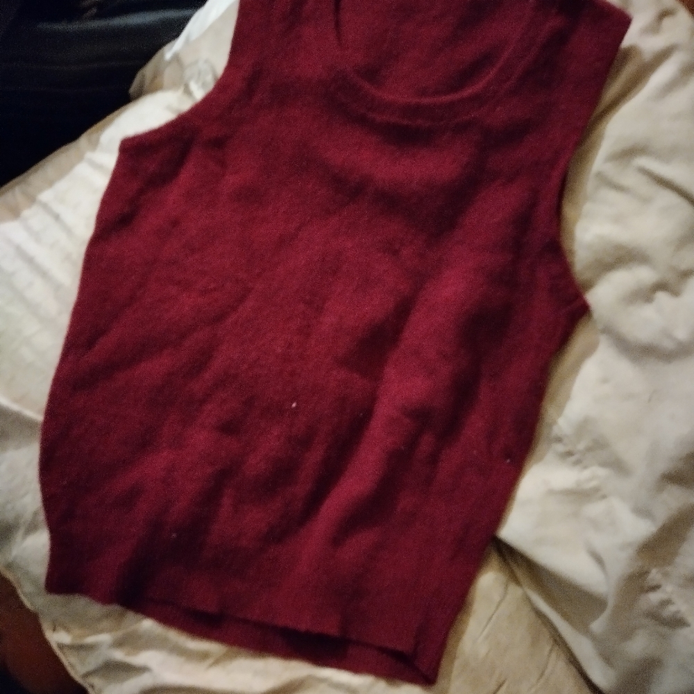 Red sweater vest